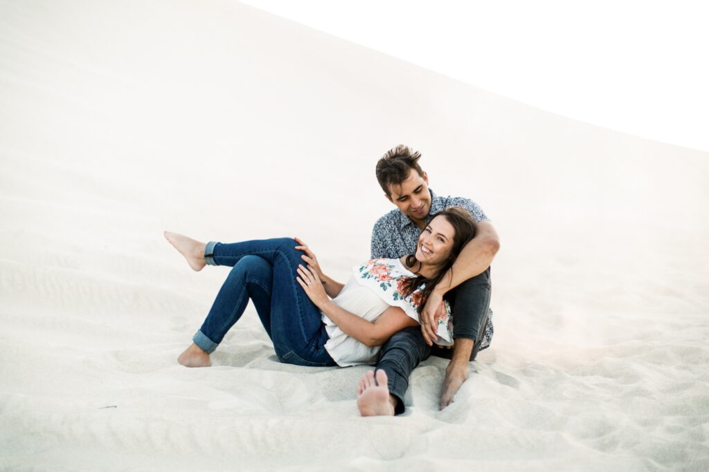 lancelin sand dunes engagement session